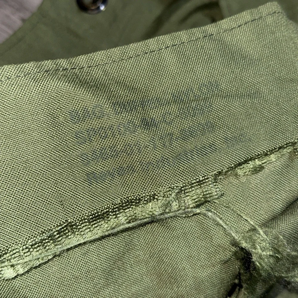 Vtg Military‎ Duffle Bag Rucksack Green Nylon Heavy Duty Army Issued Grunge WORN